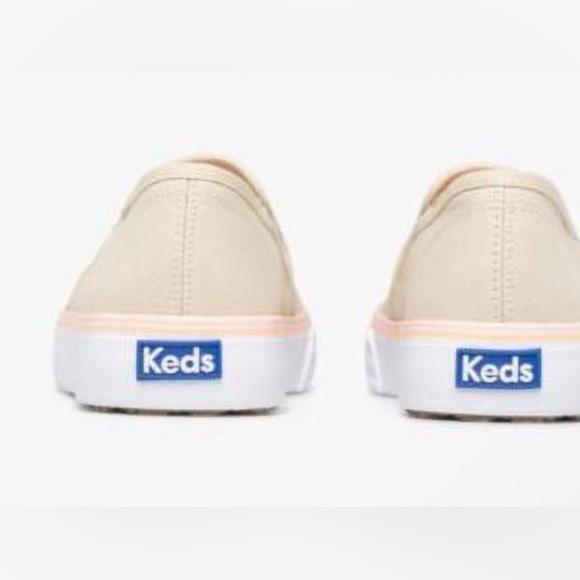NWOT Keds Double Decker Canvas Washable Slip On Sneaker BE Women Beigen - Picture 4 of 5